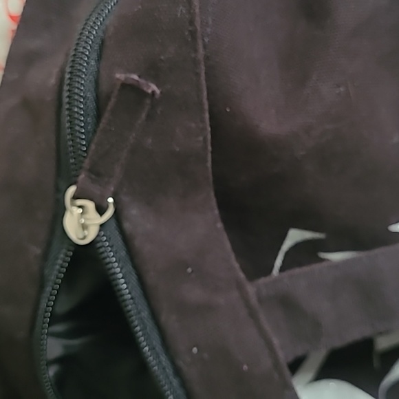 Victoria’s Secret | XL Tote Bag I Love VS Black Pink Striped | Zipper to close - Picture 4 of 14